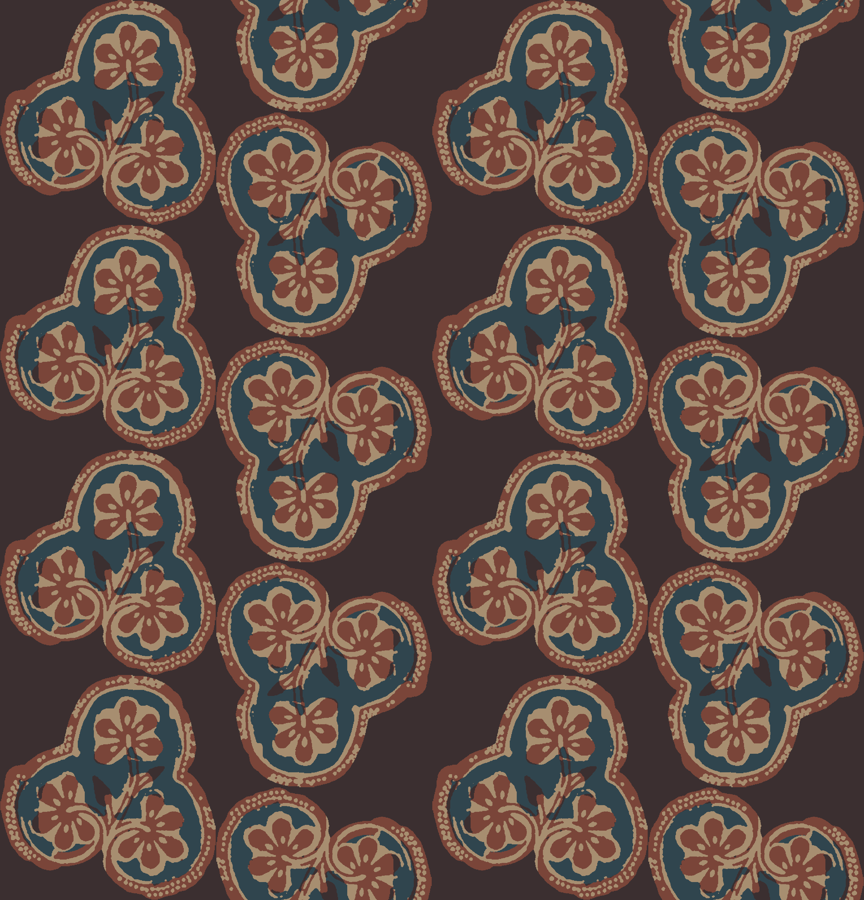 Trefoil Medallion All-over