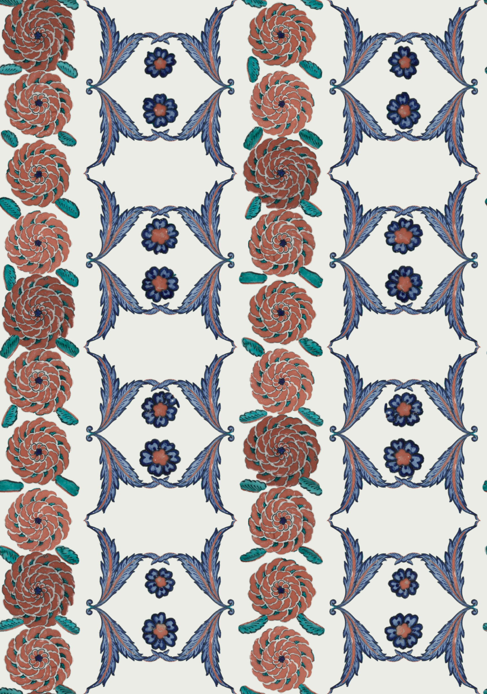 Rose and Leaf Stripe